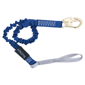 FallTech 8240L 4½' to 6' ElasTech® Energy Absorbing Lanyard, Single-leg with Choke-loop and Steel Snap Hook (each)