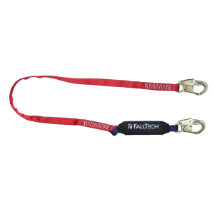 FallTech 8247B 6' Ironman® 12' free fall Energy Absorbing Lanyard, Single-leg with Steel Snap Hooks (each)