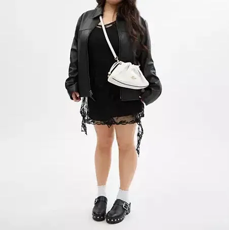 Faye Shoulder Bag With Ruching Chalk Coach