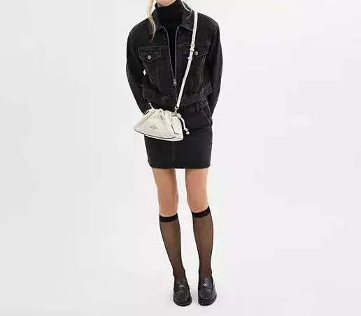 Faye Shoulder Bag With Ruching Chalk Coach