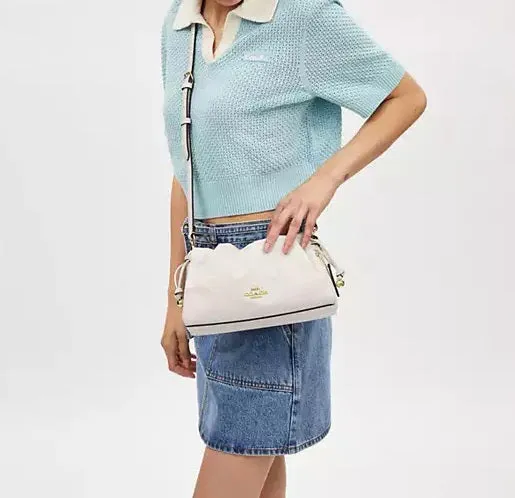 Faye Shoulder Bag With Ruching Chalk Coach