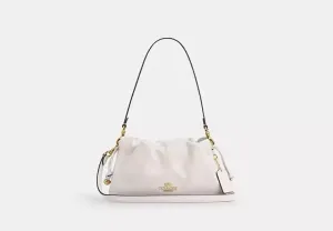 Faye Shoulder Bag With Ruching Chalk Coach
