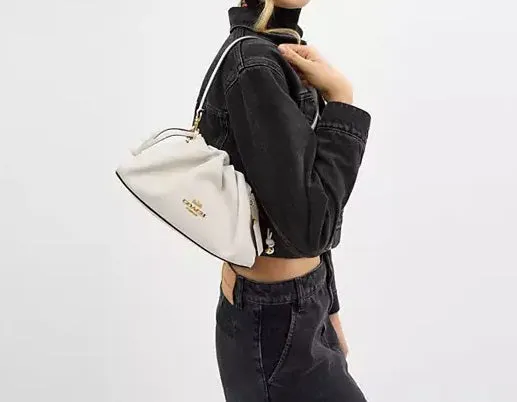 Faye Shoulder Bag With Ruching Chalk Coach