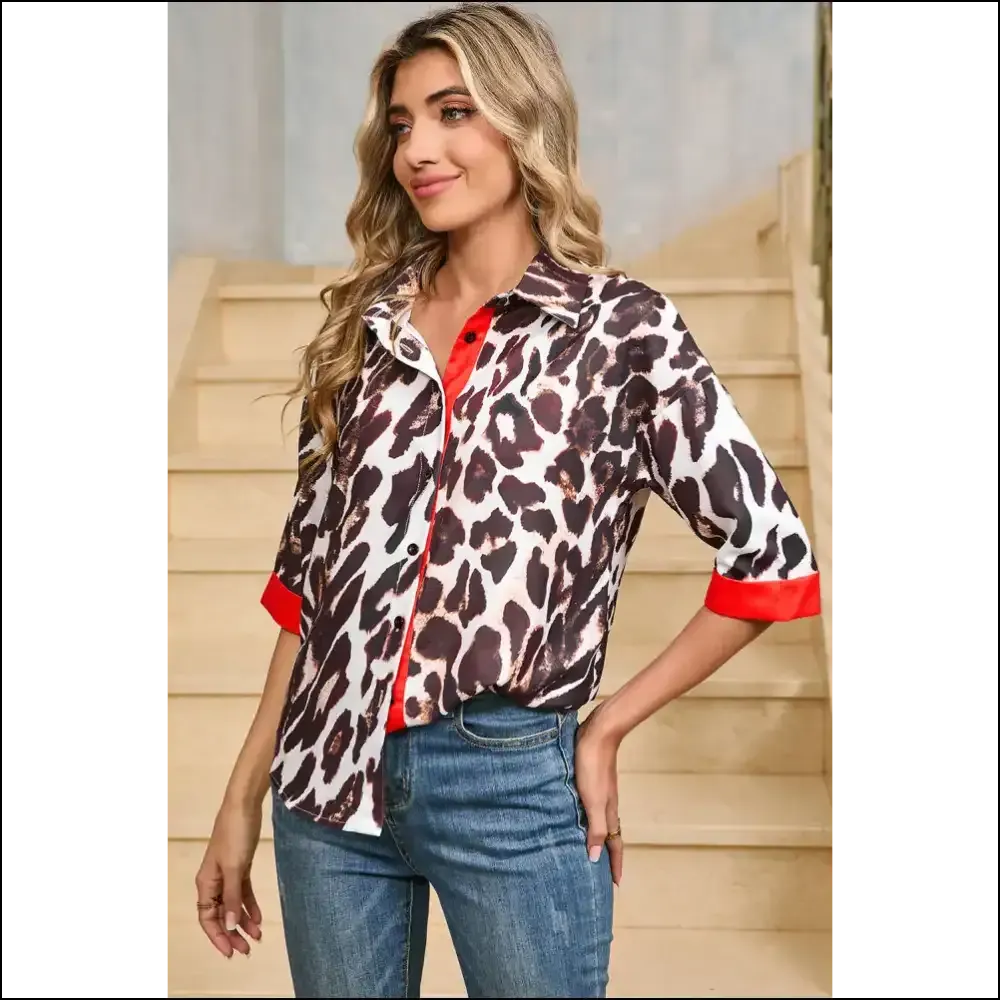 Fierce Dark Brown Leopard Print Shirt: Unleash your Inner Needful Things Diva! 🐆