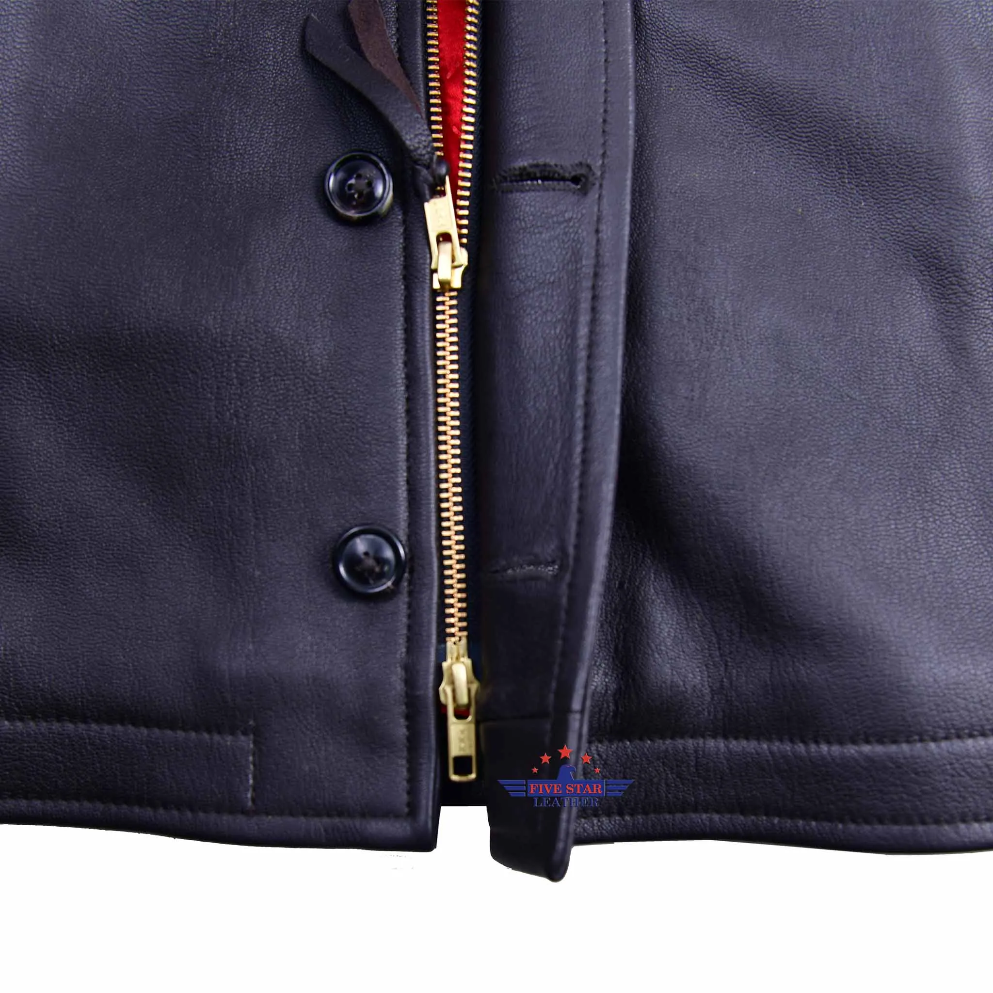 Fivestar Leather Repro Type N1 Deck Flight Jacket Goat Seal Brown
