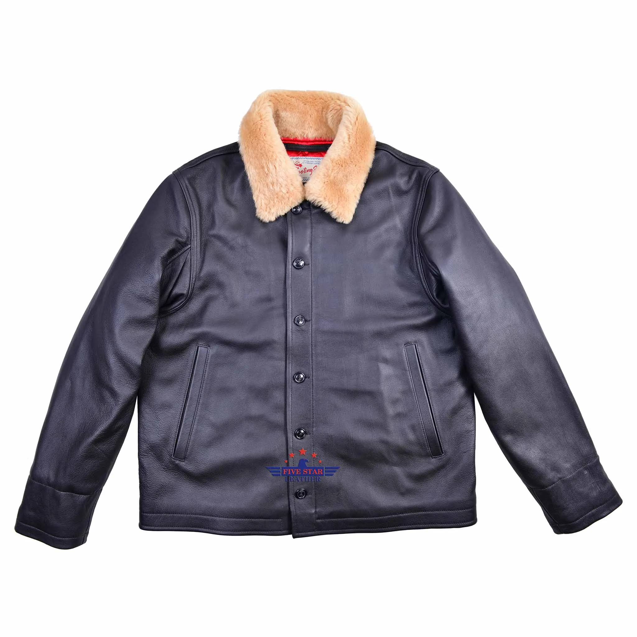 Fivestar Leather Repro Type N1 Deck Flight Jacket Goat Seal Brown
