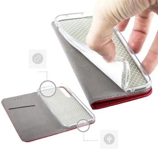 Flip Cover - Magnetyczne Etui Książkowe - Samsung Galaxy S24 Ultra - Czerwony