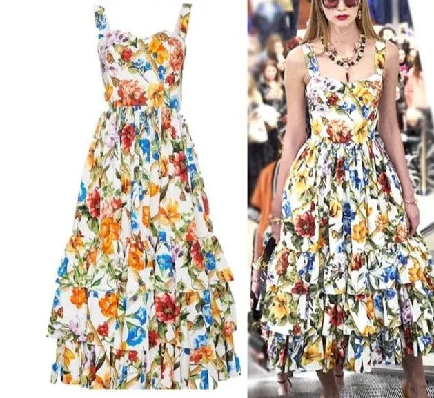 Floral Ruffles Luxury Party Dinner Dresses