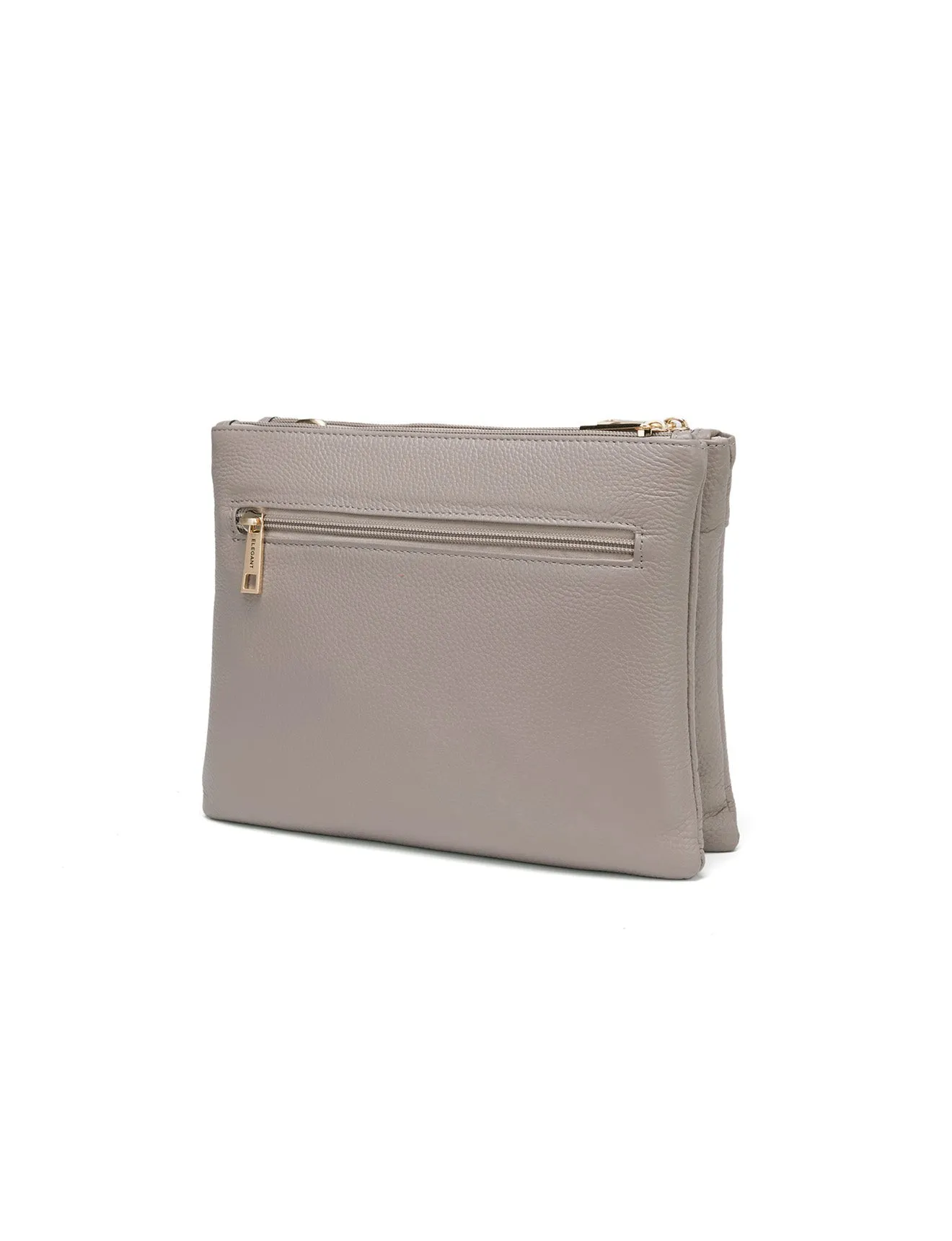 FLYNN LEATHER CROSS BODY BAG- E1-0832-MOCH- SALE