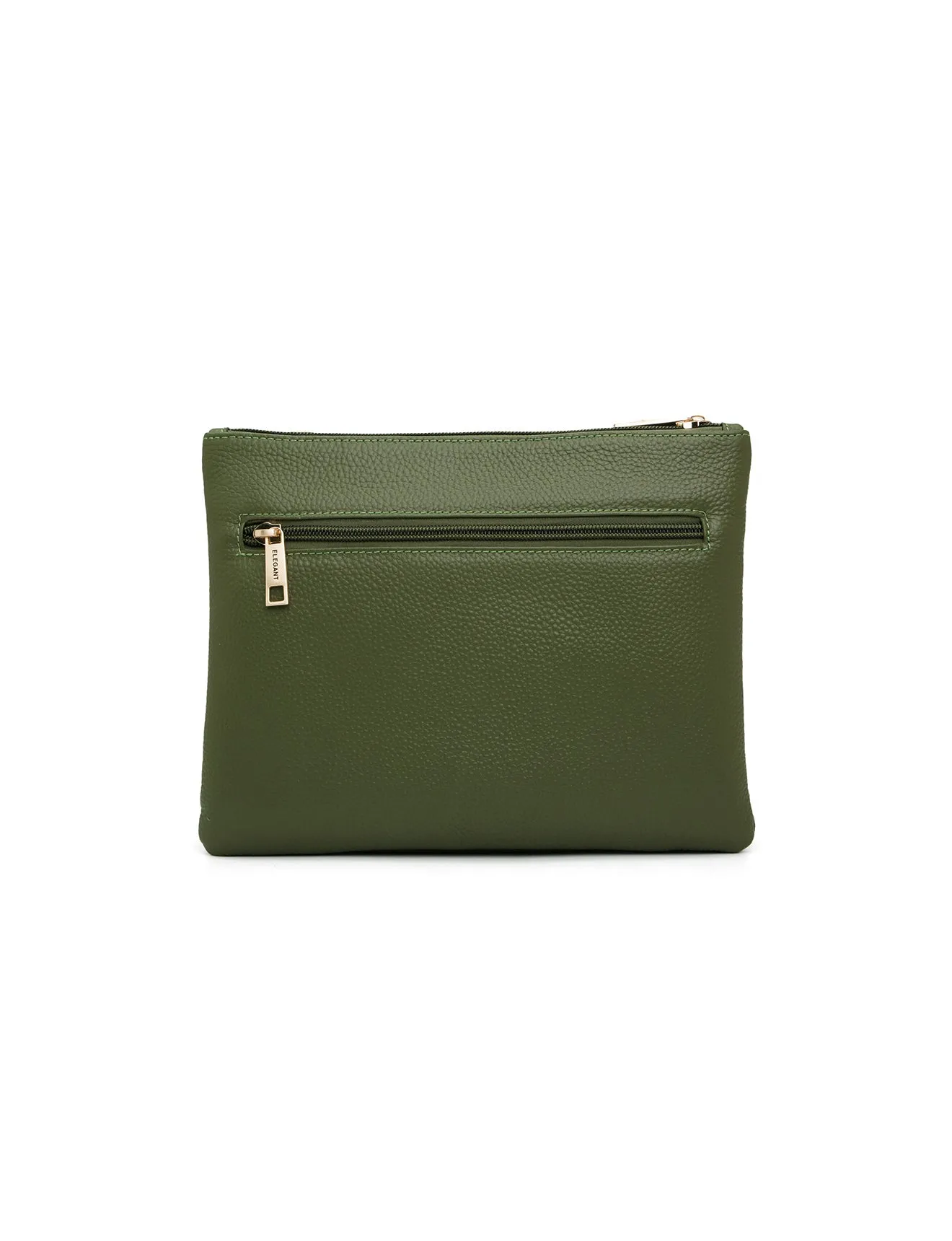 FLYNN LEATHER CROSS BODY BAG-E1-0832-OLIVE- SALE