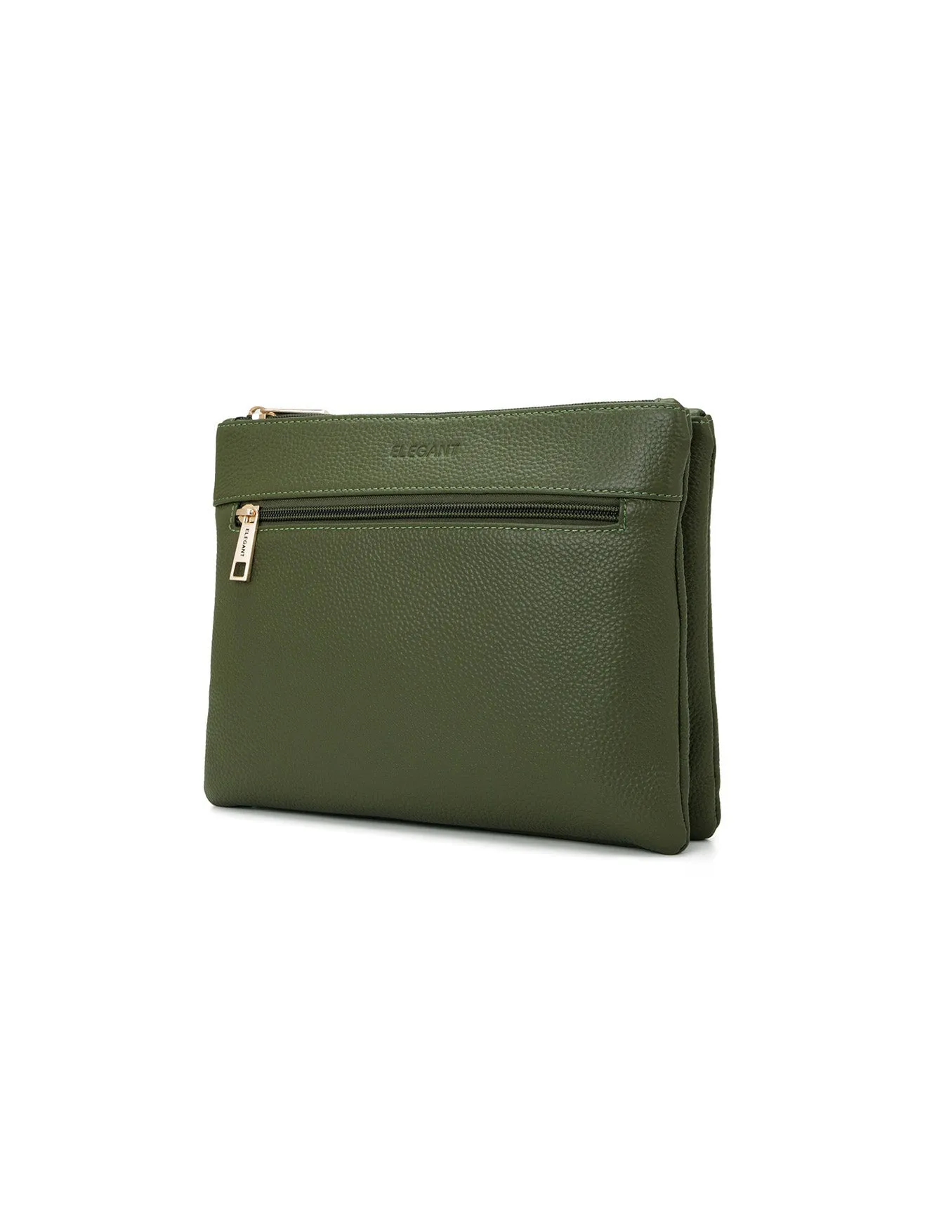 FLYNN LEATHER CROSS BODY BAG-E1-0832-OLIVE- SALE