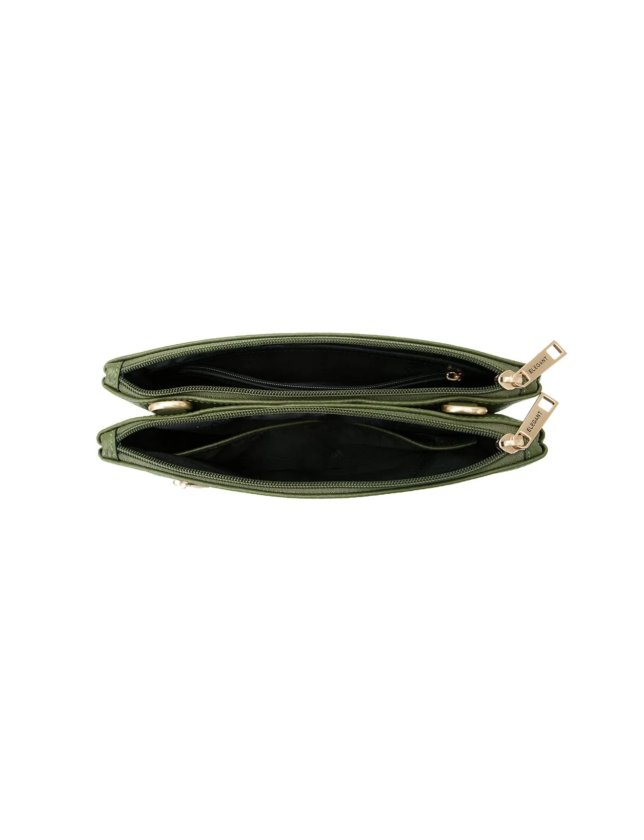 FLYNN LEATHER CROSS BODY BAG-E1-0832-OLIVE- SALE