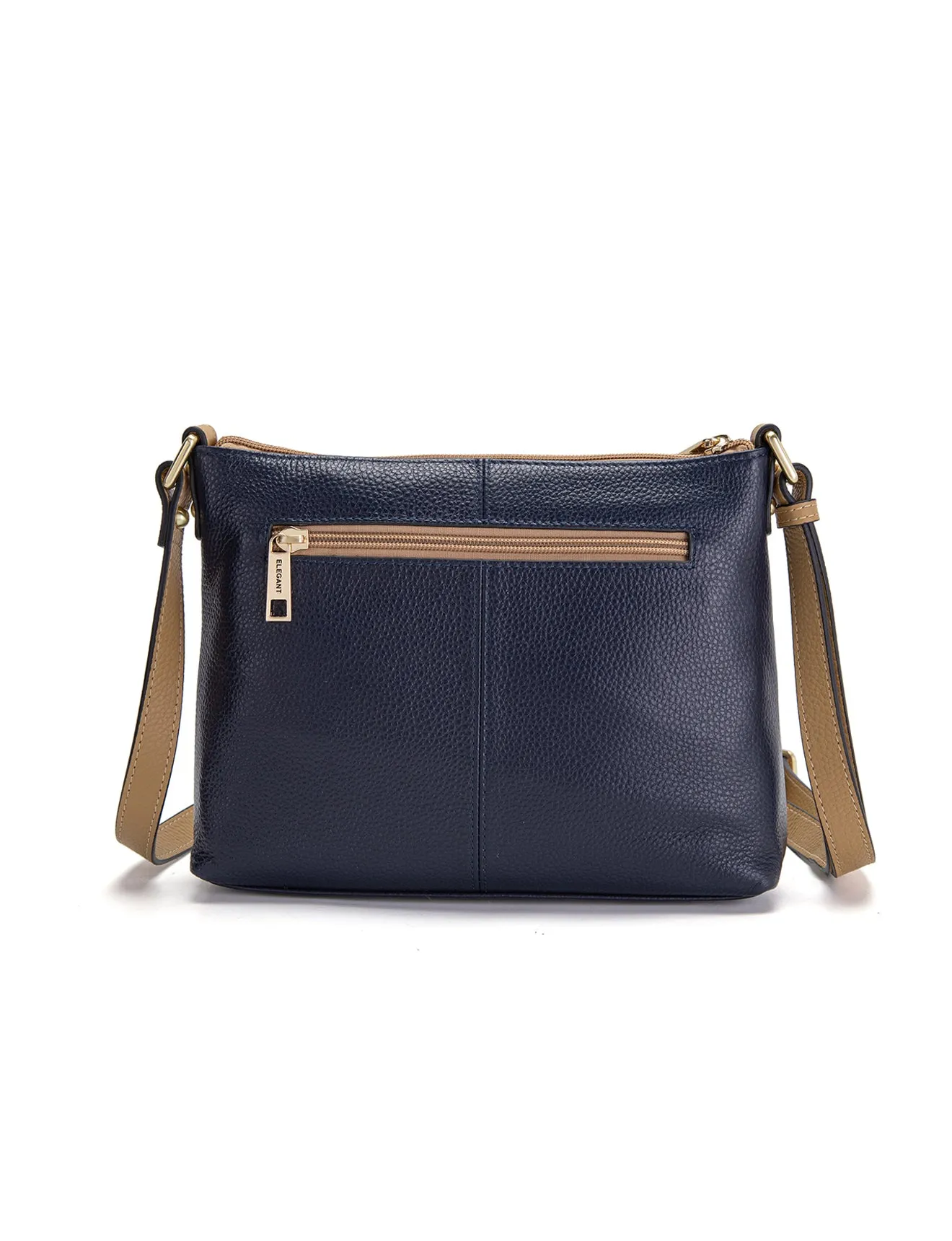 FRANCIS LEATHER XBODY BAG WITH RFID COMPARTMENT- E1-0840-NVY/CAM