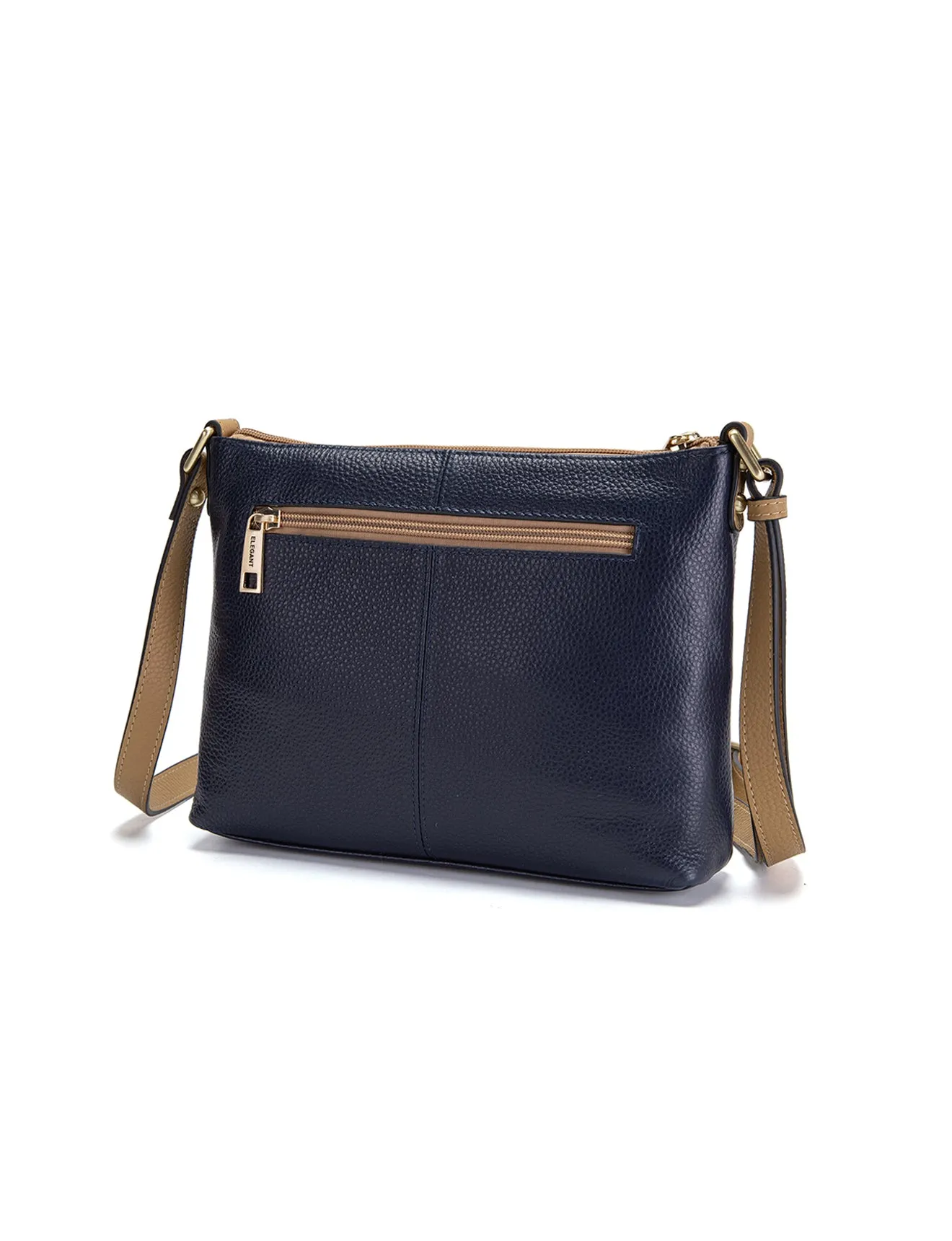 FRANCIS LEATHER XBODY BAG WITH RFID COMPARTMENT- E1-0840-NVY/CAM