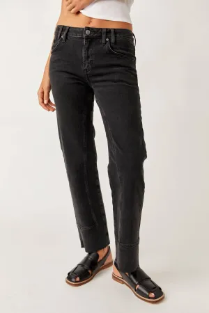 Free People - Women's Risk Taker Mid-rise Straight Jeans