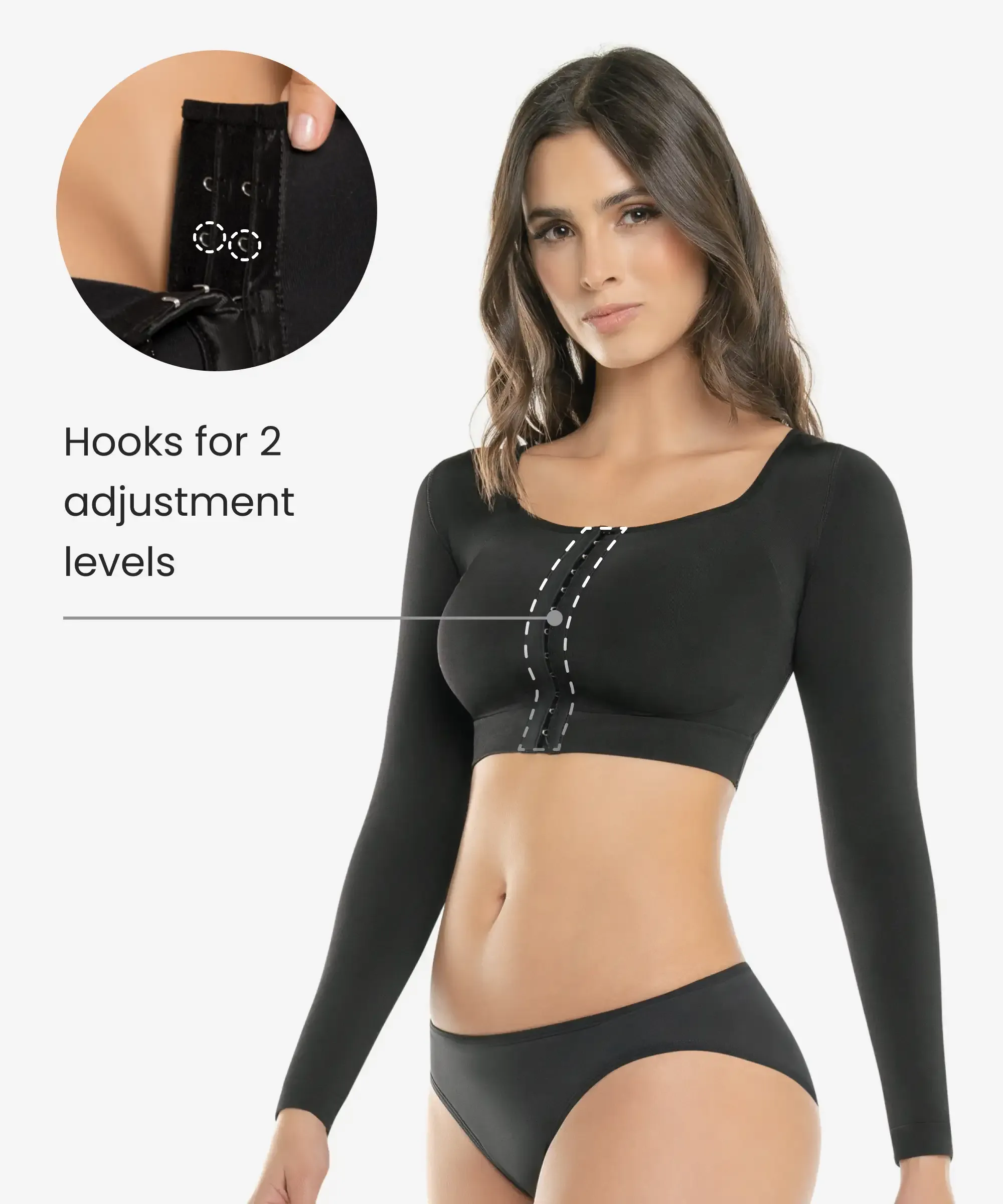 Front closure arm & bust control bra - Style 1589