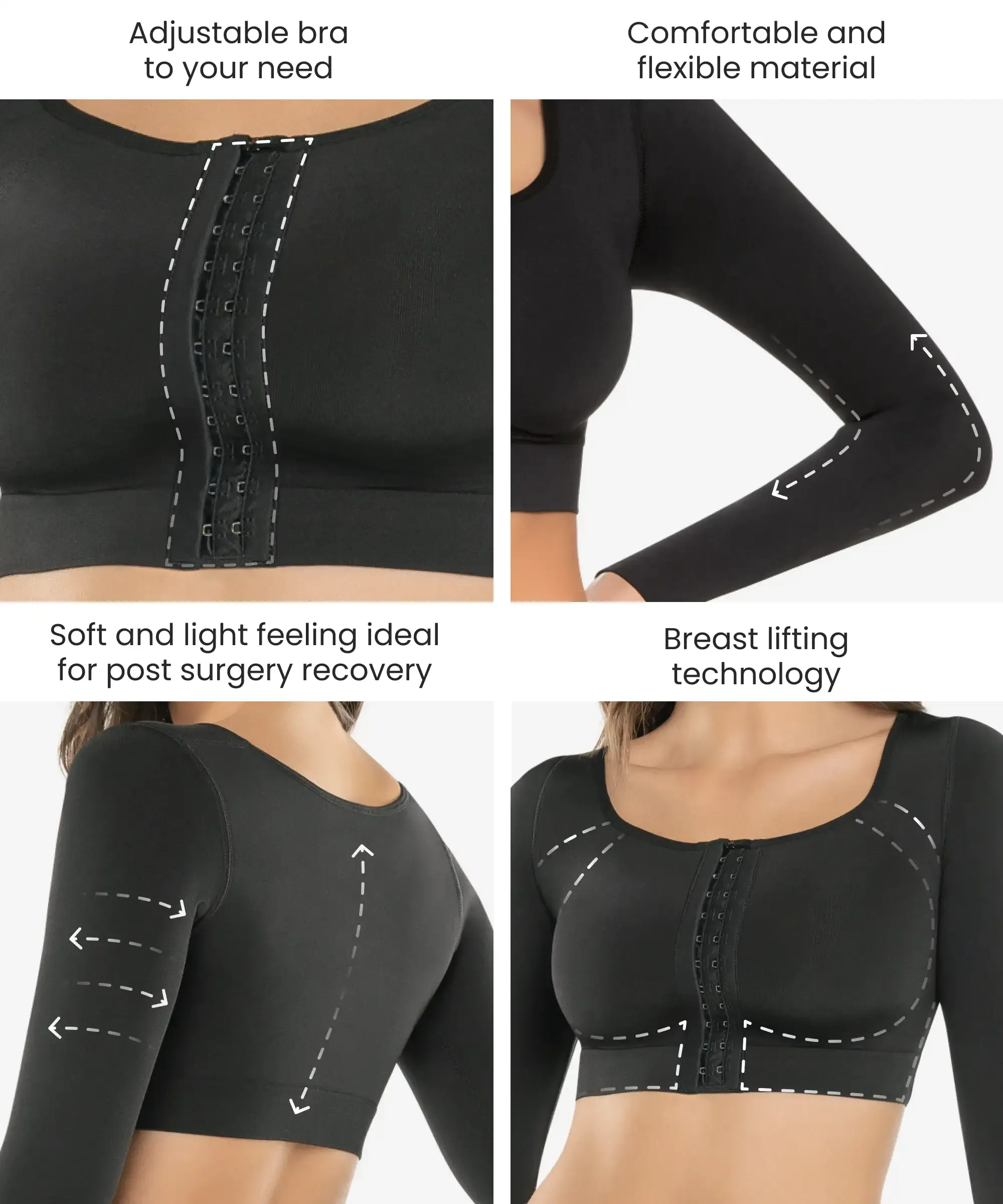 Front closure arm & bust control bra - Style 1589