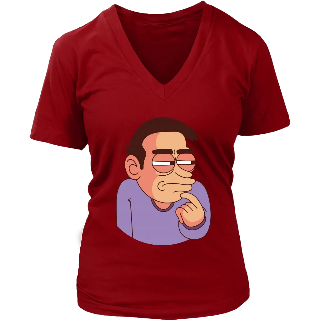 Funny T-shirt, Man Thinking T-shirt, Cartoon Man in Doubt Shirt