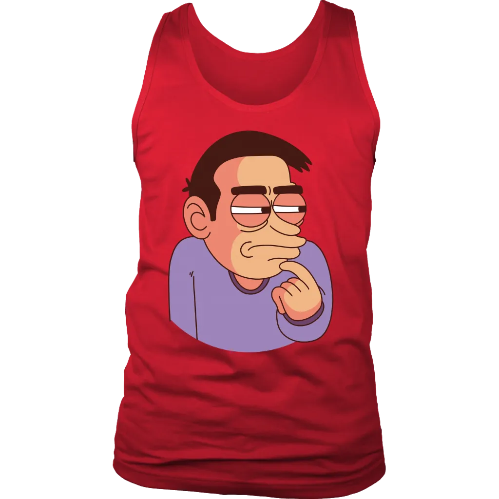 Funny T-shirt, Man Thinking T-shirt, Cartoon Man in Doubt Shirt