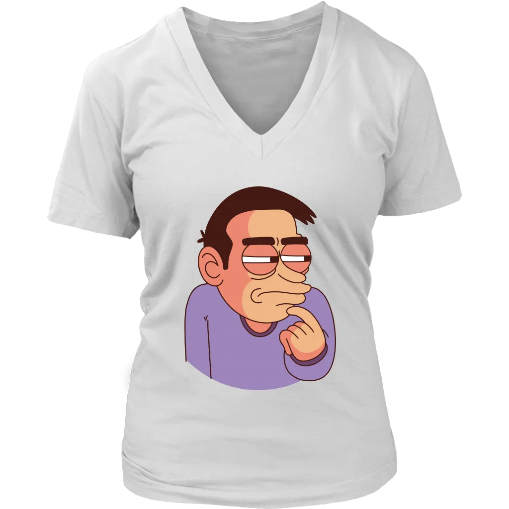 Funny T-shirt, Man Thinking T-shirt, Cartoon Man in Doubt Shirt