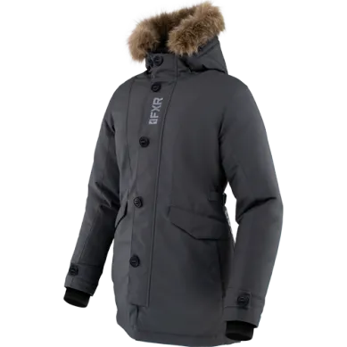 FXR Women's Svalbard Parka, Charcoal