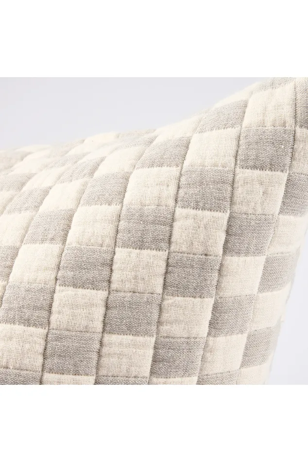 Gambit Cushion - White/Silver 50x50cm