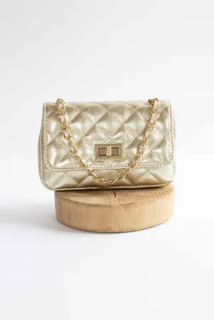 [GERMAN FUENTES] QUILTED LEATHER BAG-GOLD
