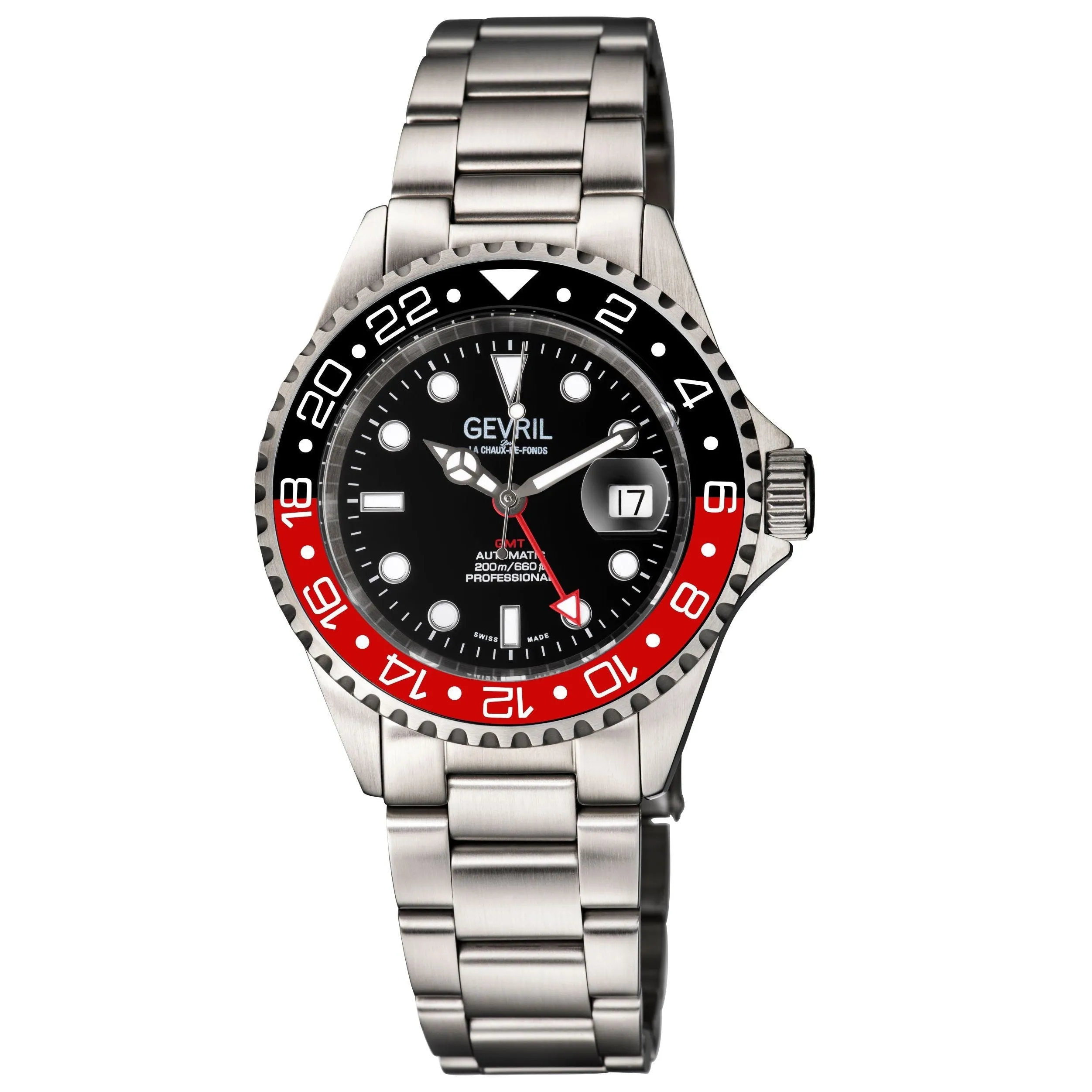 Gevril Wall Street - GMT Ceramic Bezel