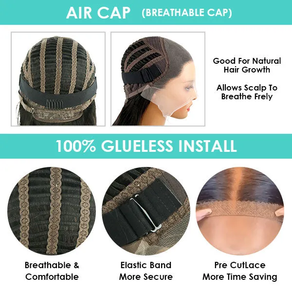 Glueless Deep Wave Bohemian Bob Transparent Lace Closure Wig