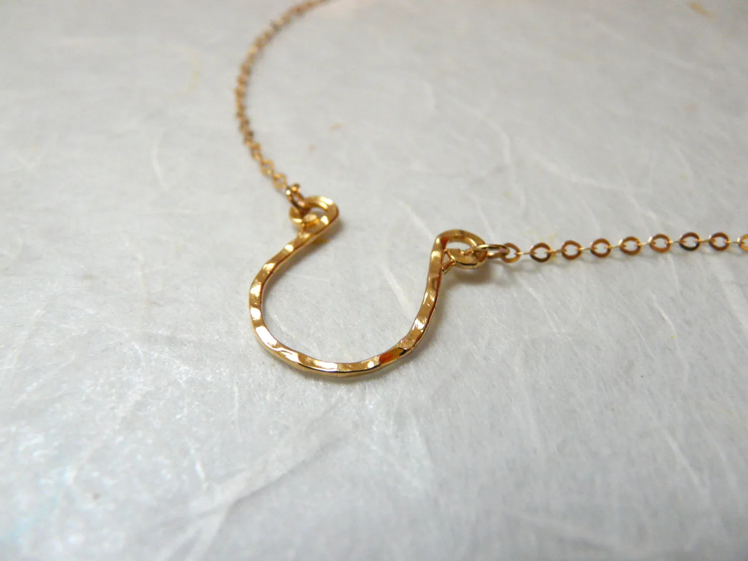 Gold Filled Horseshoe Necklace