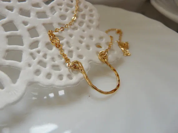 Gold Filled Horseshoe Necklace