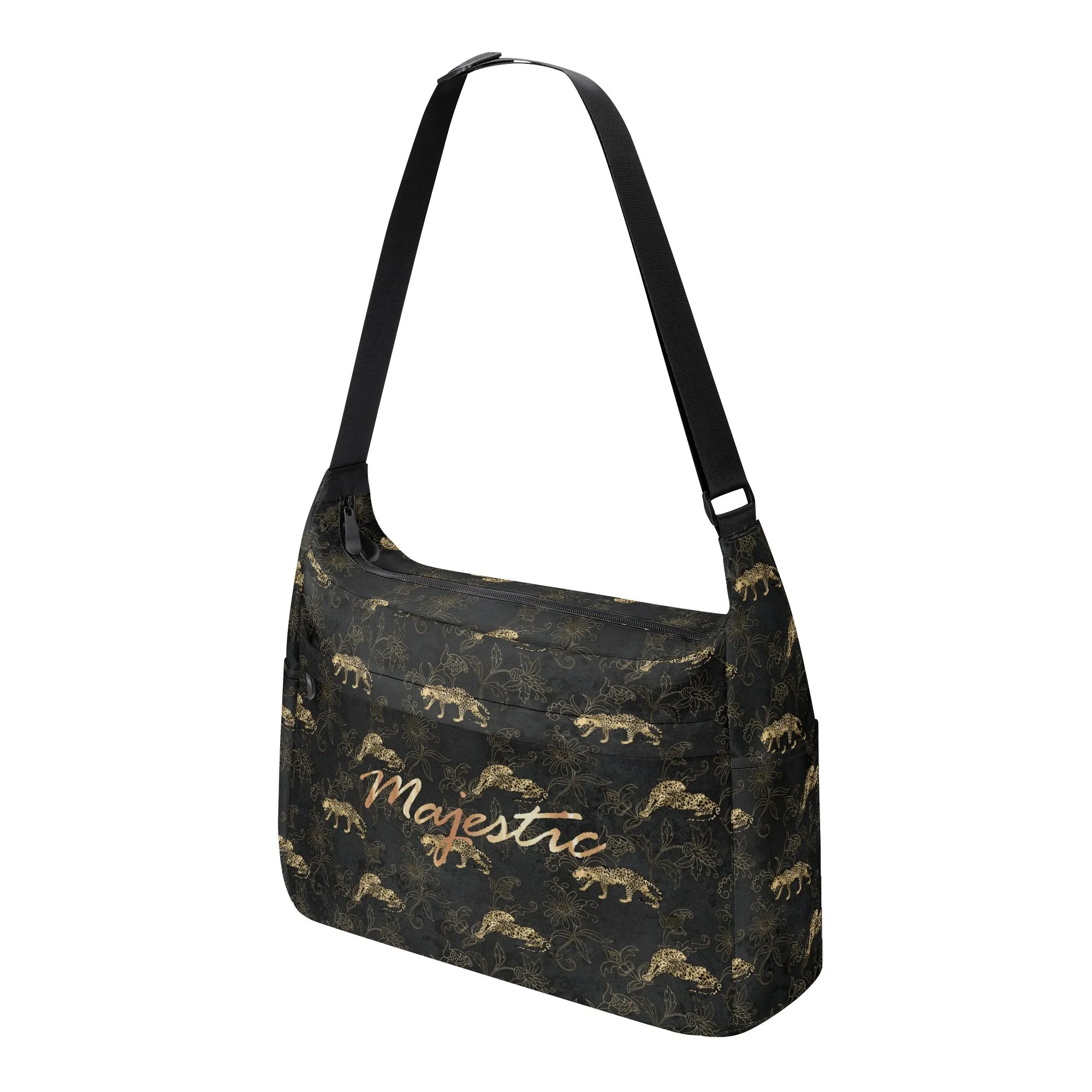 Gold Leopard Pattern Shoulder Bag