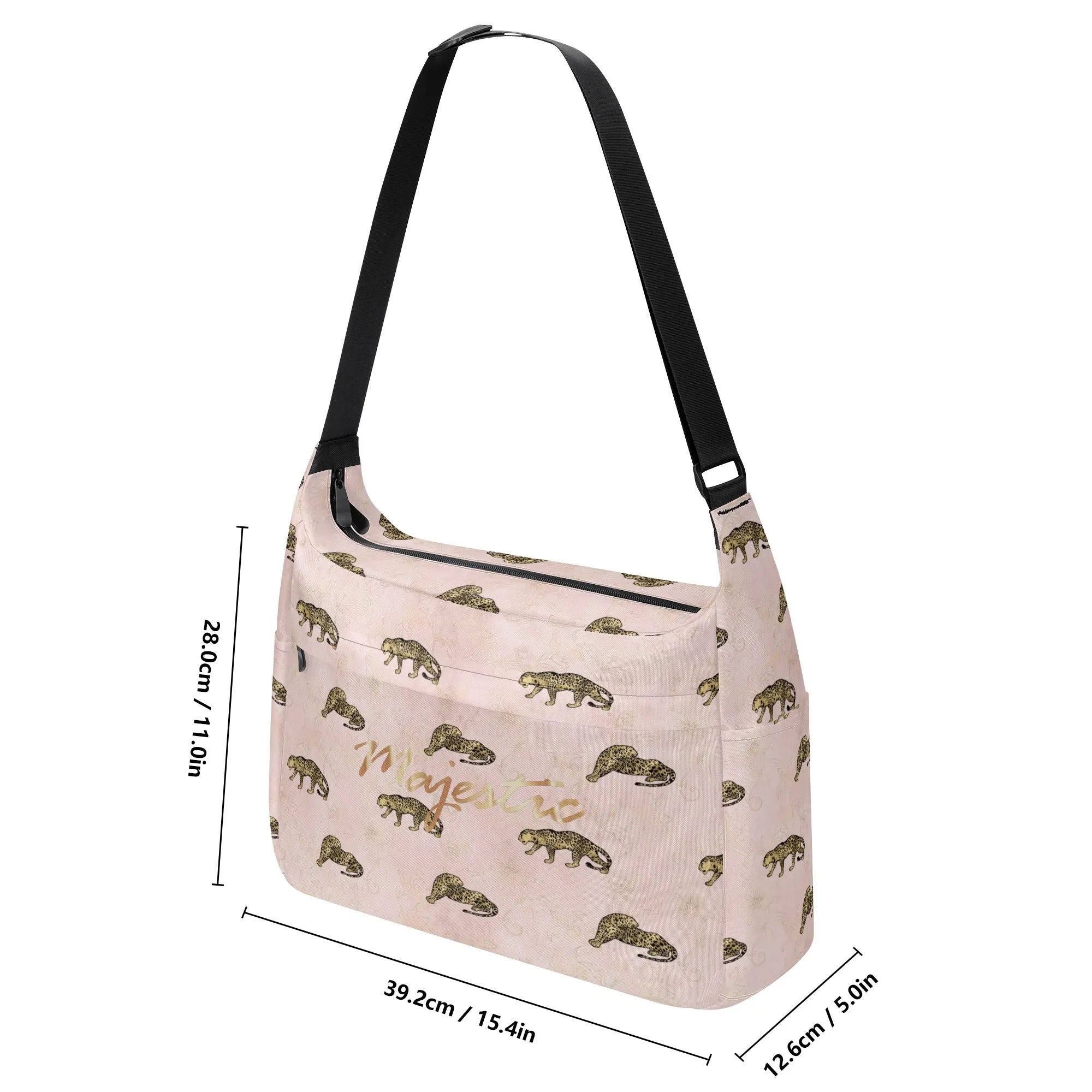 Gold Leopard Pattern Shoulder Bag