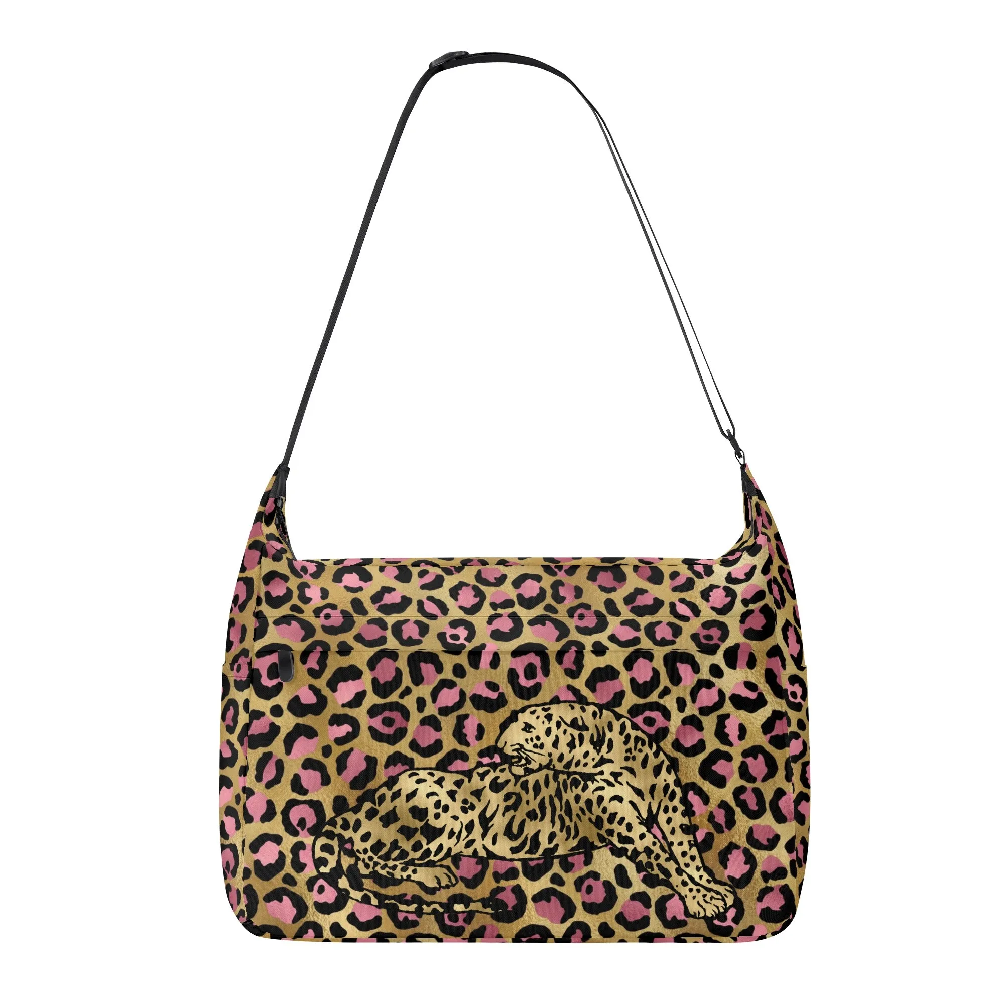 Gold Leopard Pattern Shoulder Bag