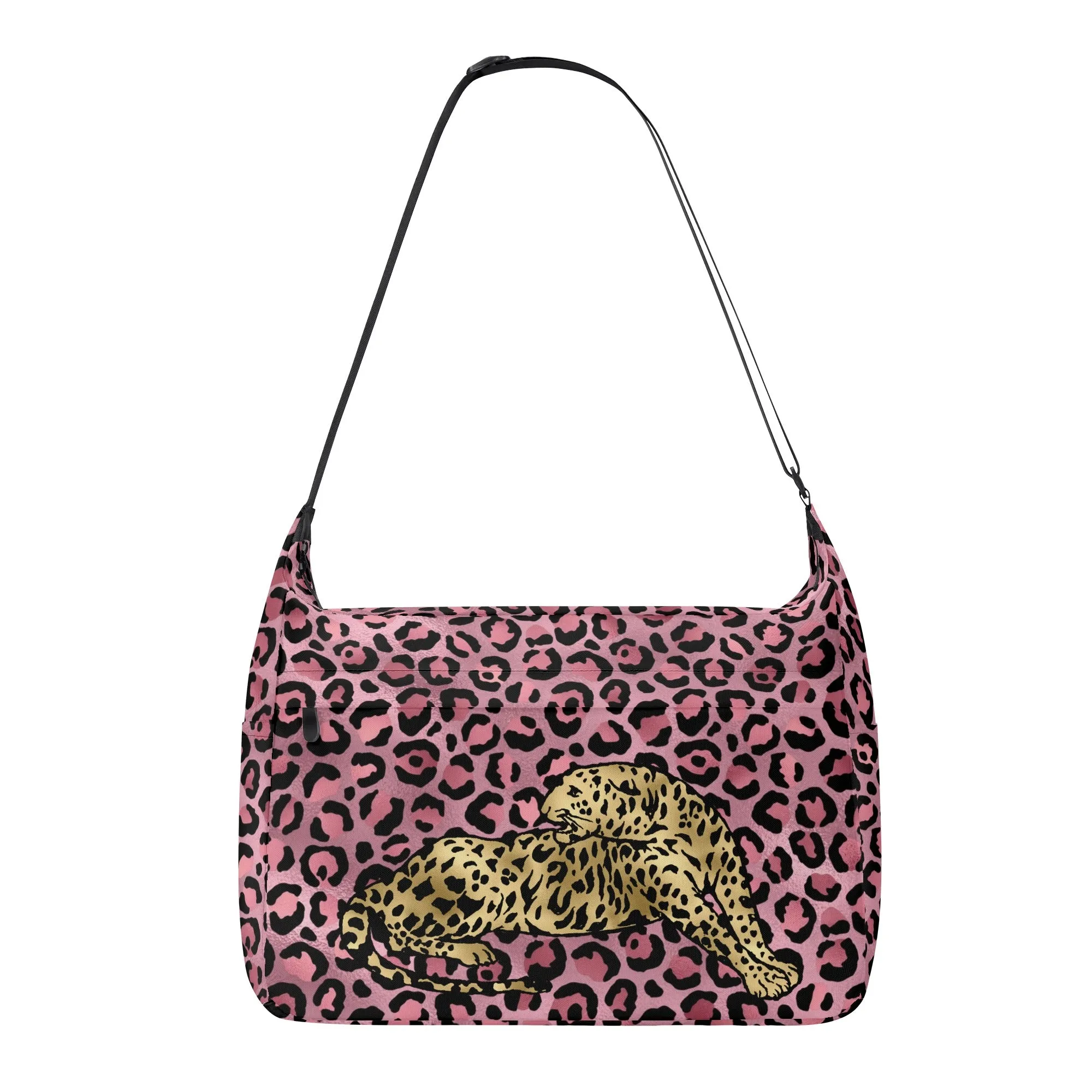 Gold Leopard Pattern Shoulder Bag