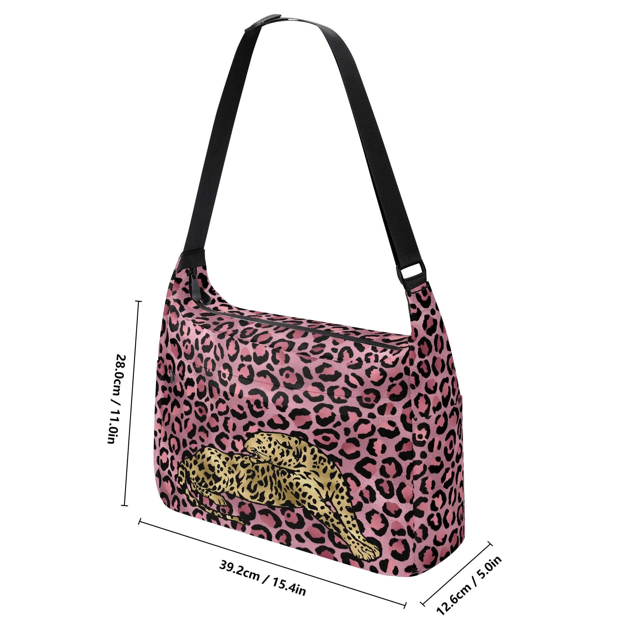 Gold Leopard Pattern Shoulder Bag