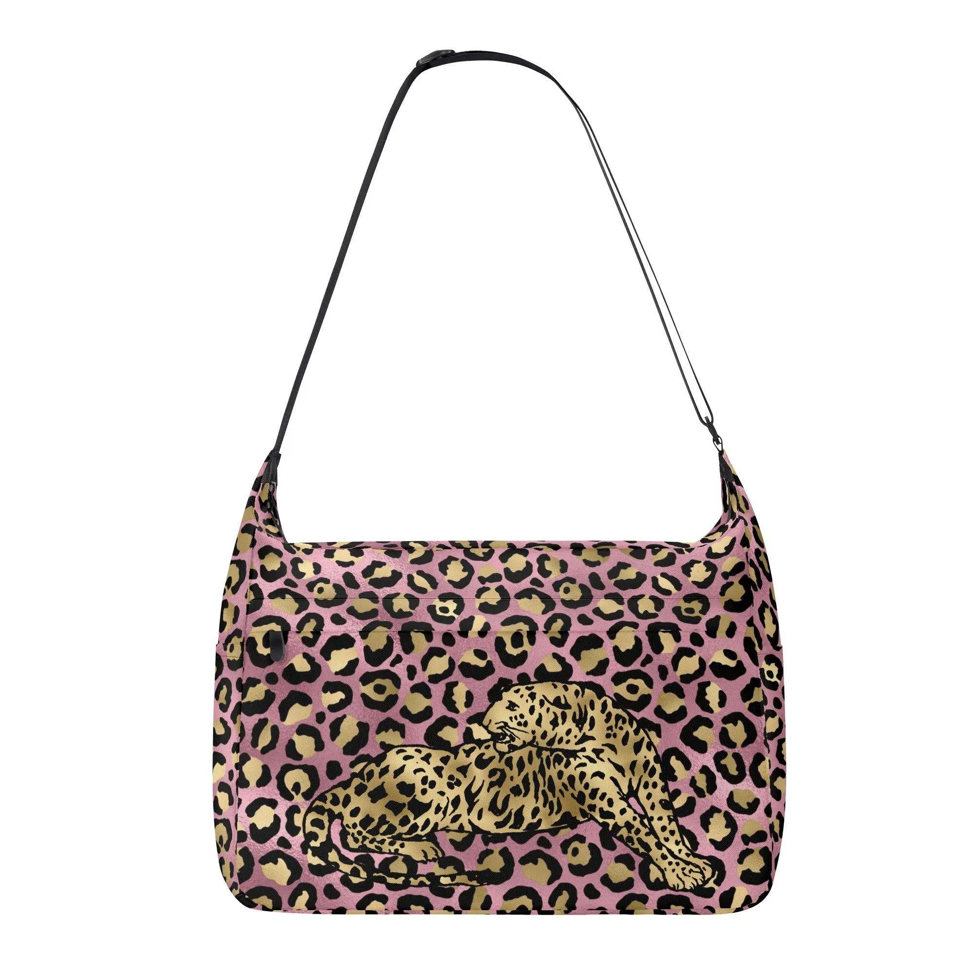 Gold Leopard Pattern Shoulder Bag