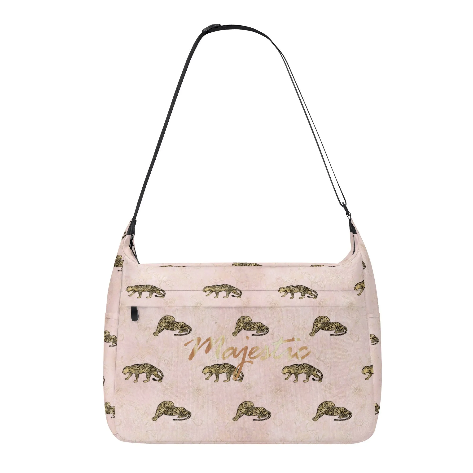 Gold Leopard Pattern Shoulder Bag