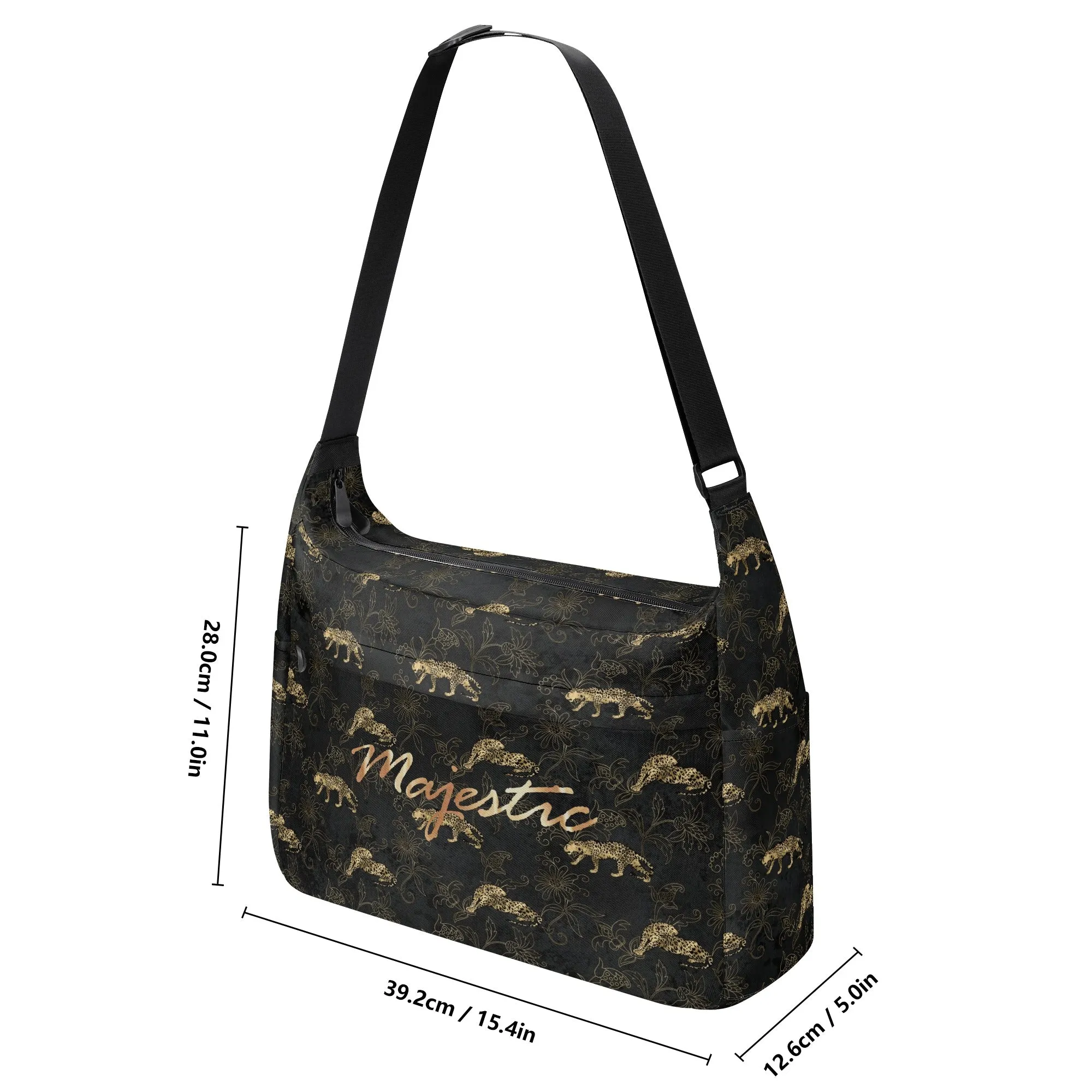 Gold Leopard Pattern Shoulder Bag
