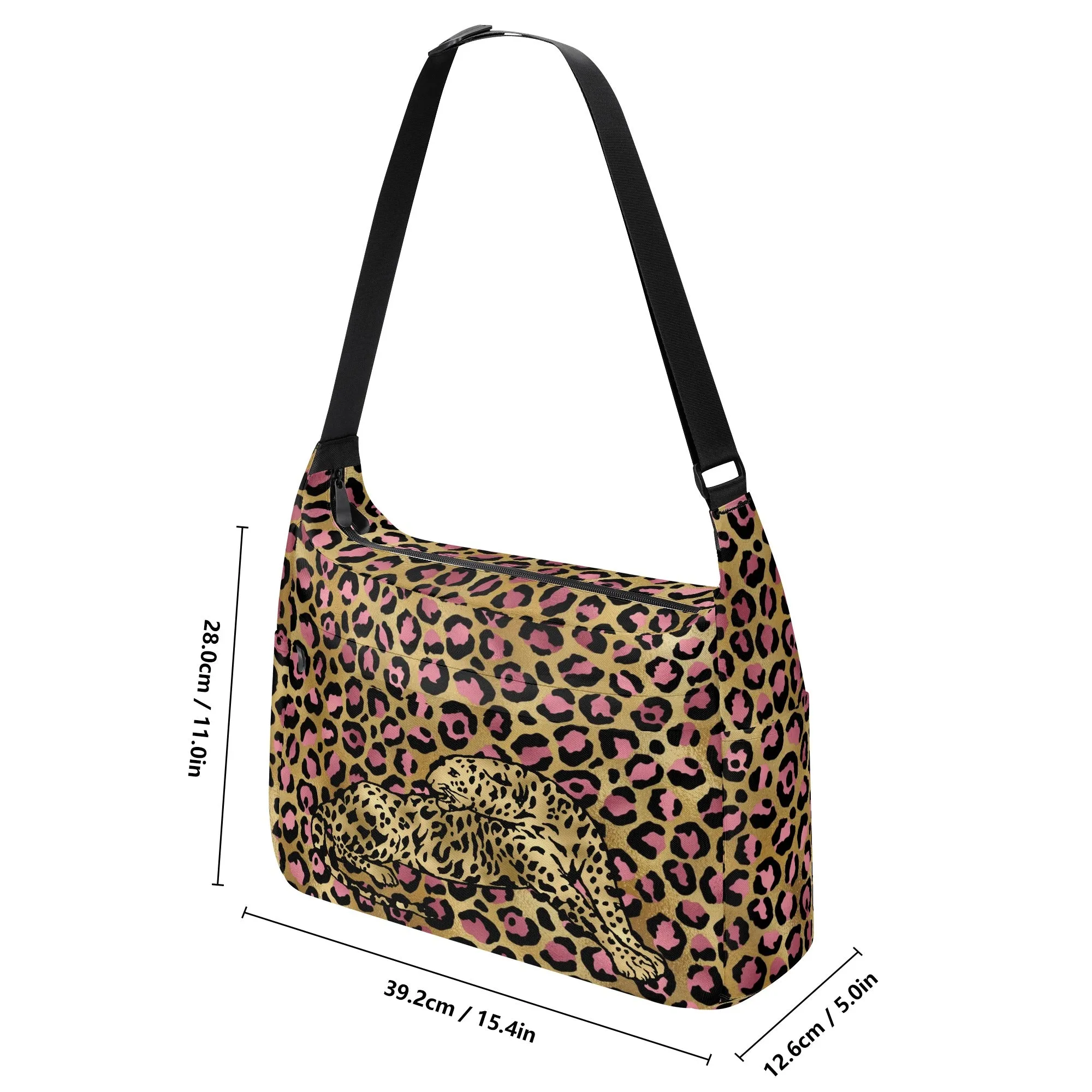 Gold Leopard Pattern Shoulder Bag