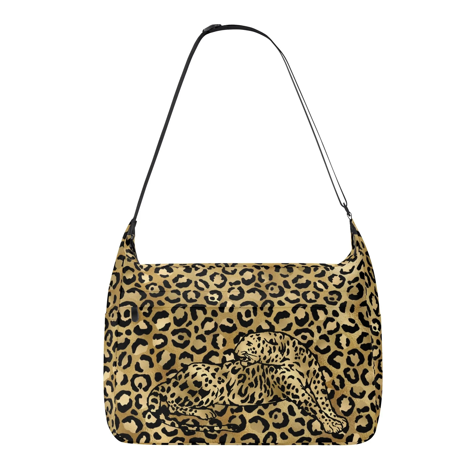 Gold Leopard Pattern Shoulder Bag