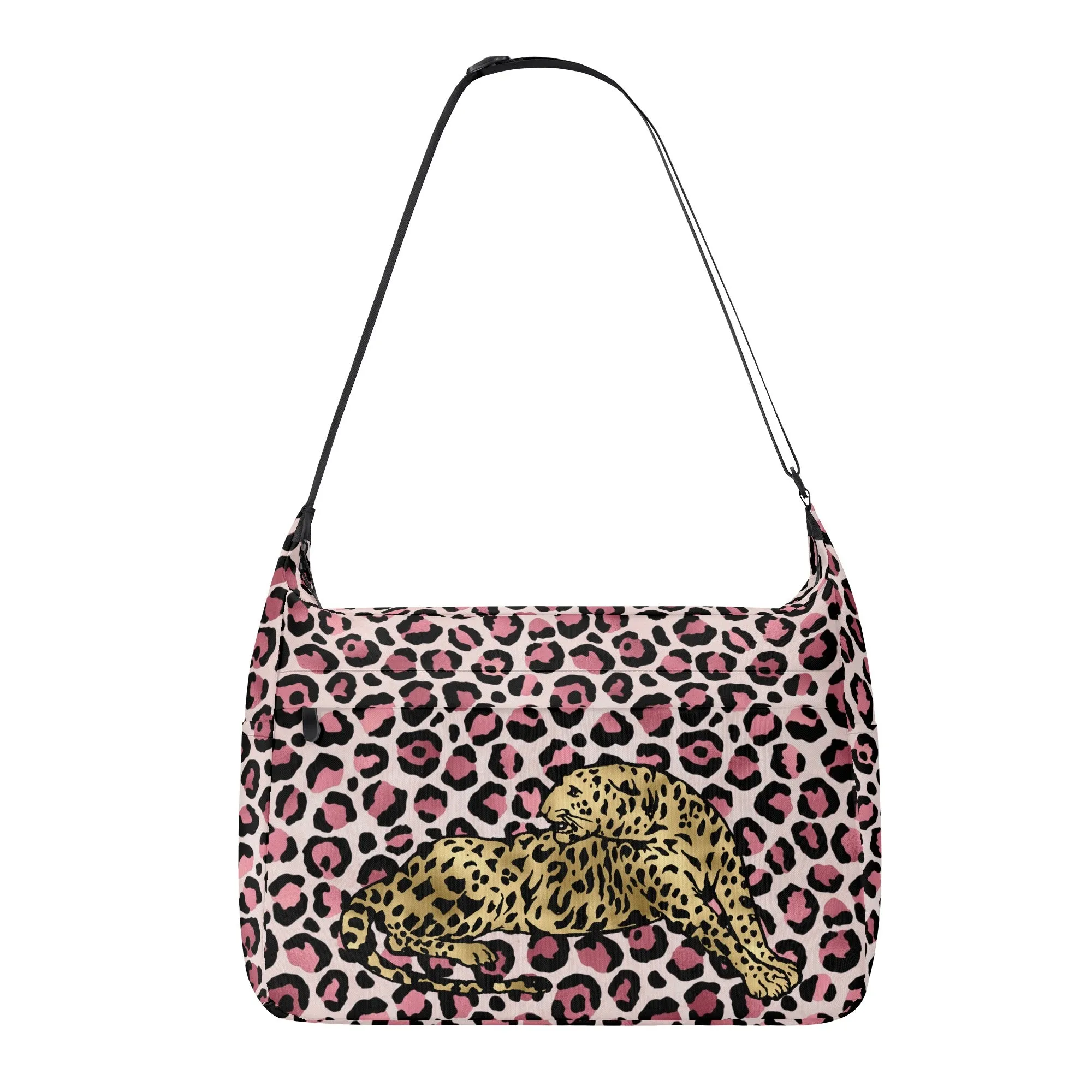 Gold Leopard Pattern Shoulder Bag