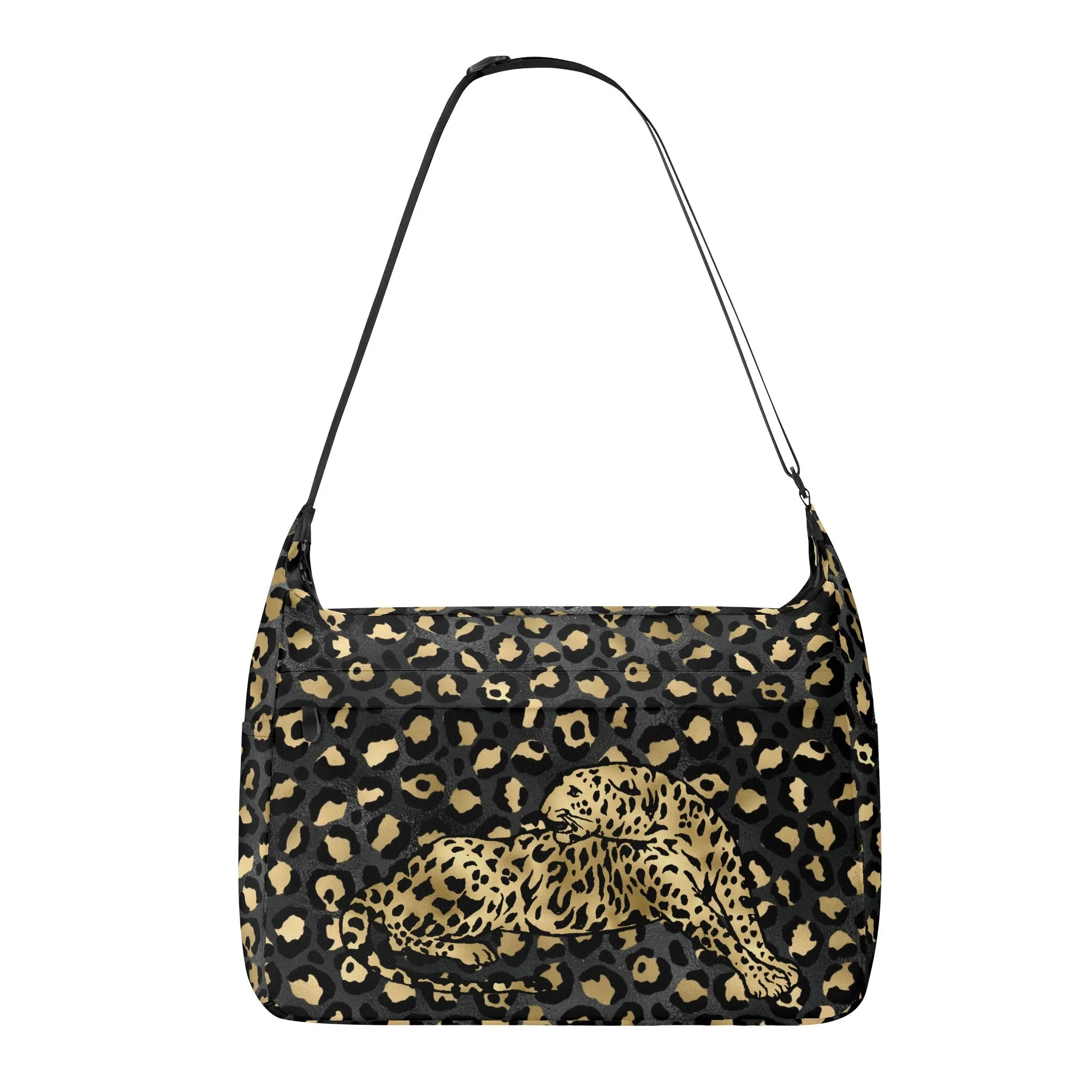 Gold Leopard Pattern Shoulder Bag