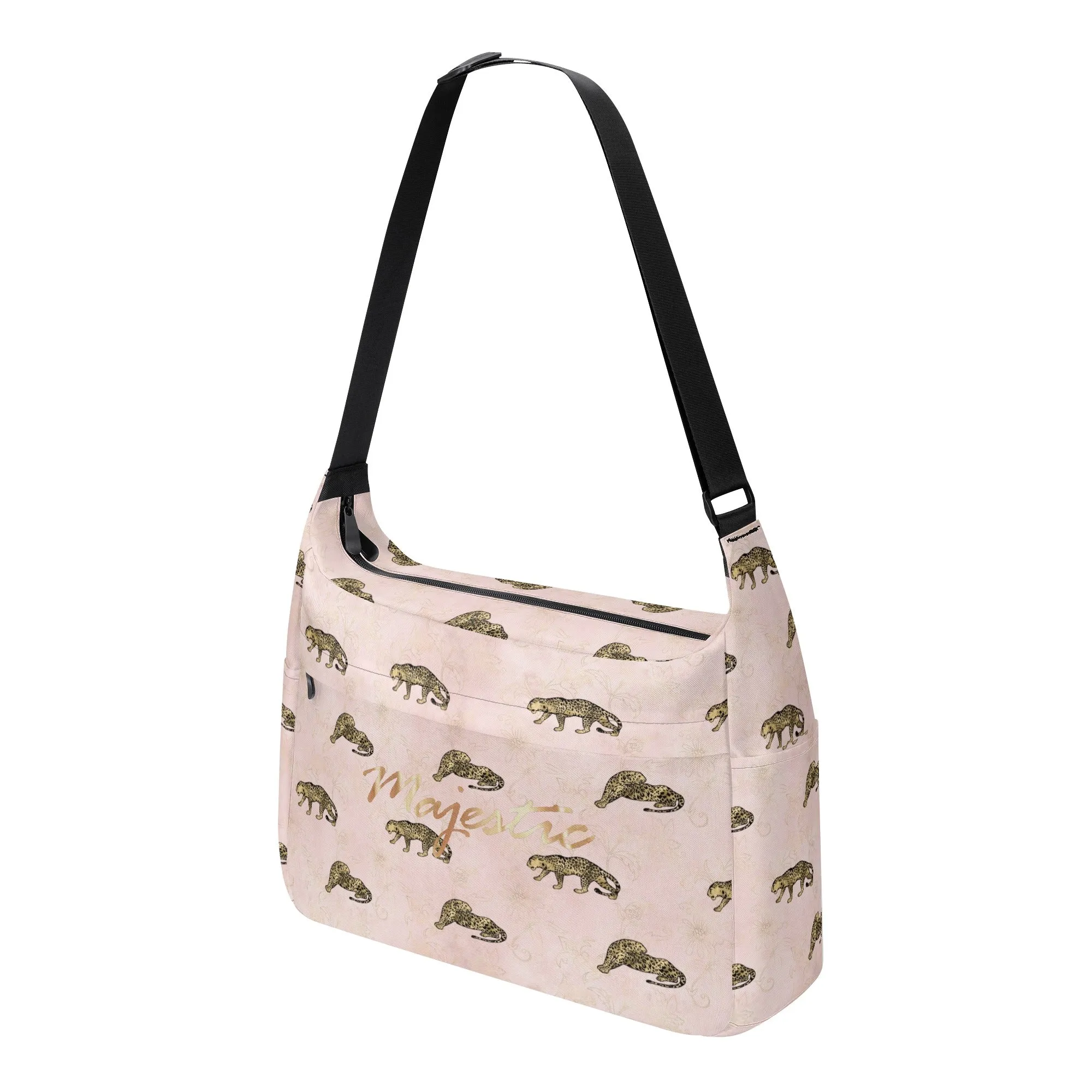 Gold Leopard Pattern Shoulder Bag