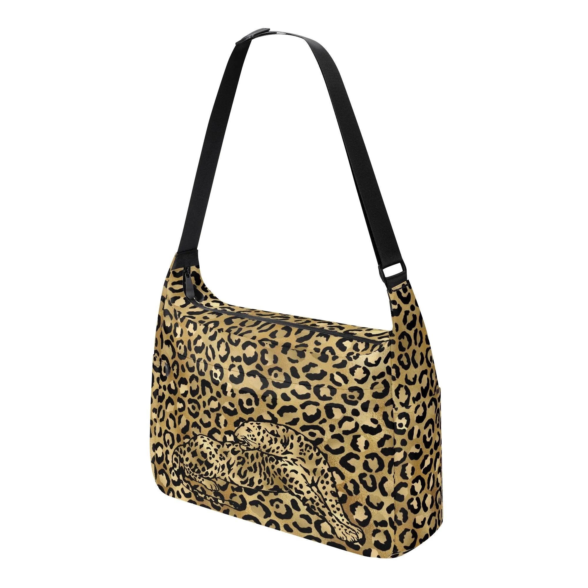 Gold Leopard Pattern Shoulder Bag
