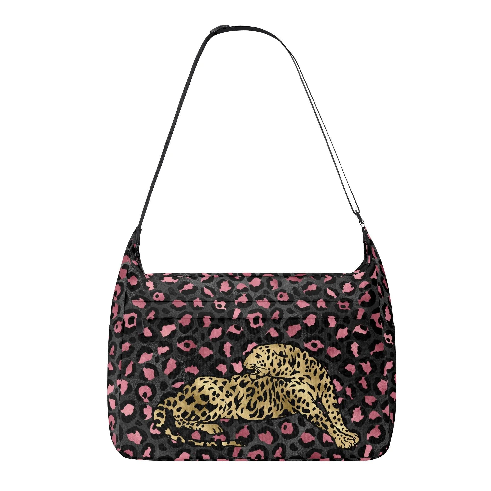 Gold Leopard Pattern Shoulder Bag
