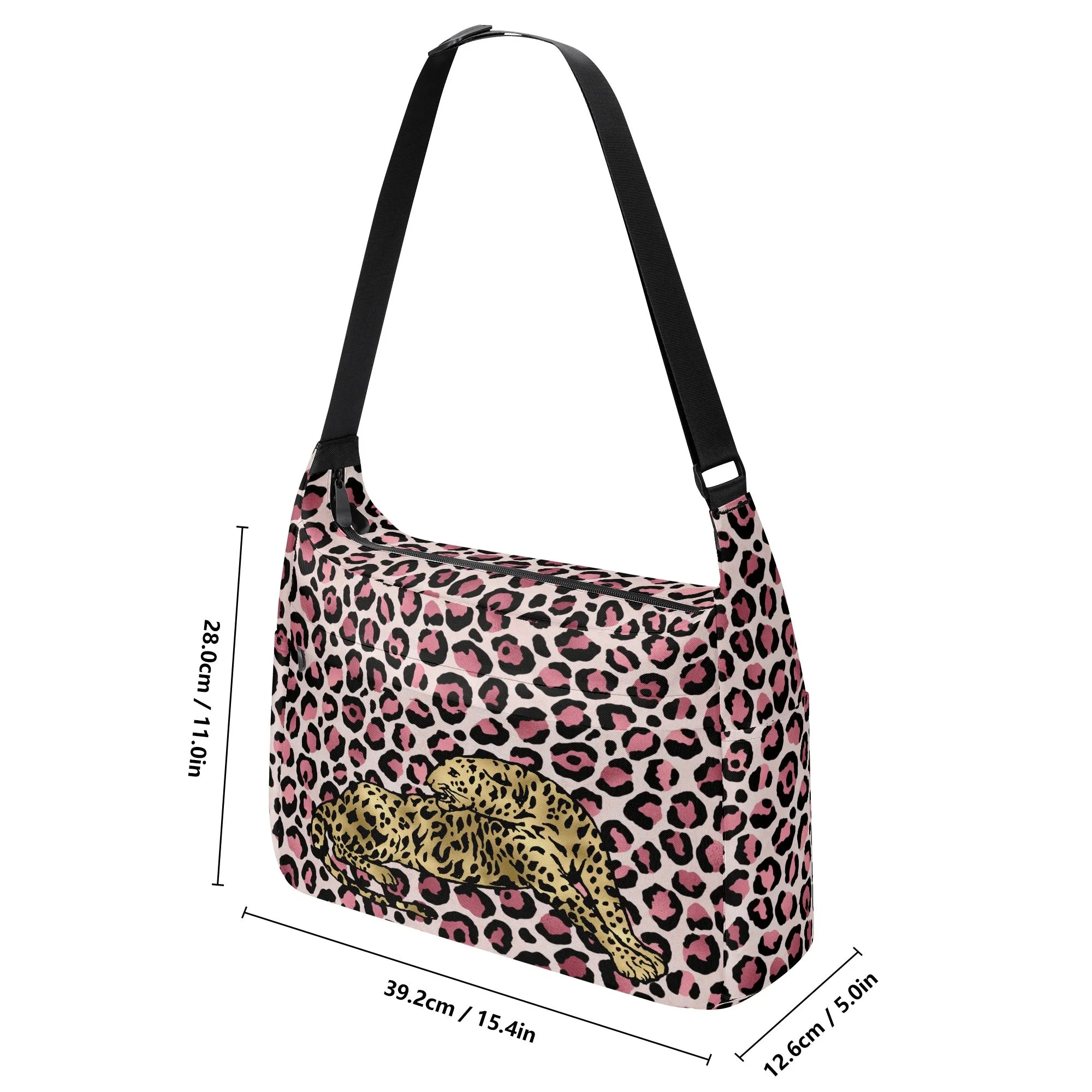 Gold Leopard Pattern Shoulder Bag