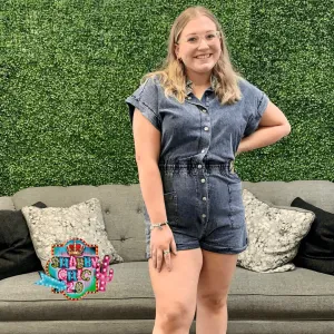 Got Your Attention Romper - Black