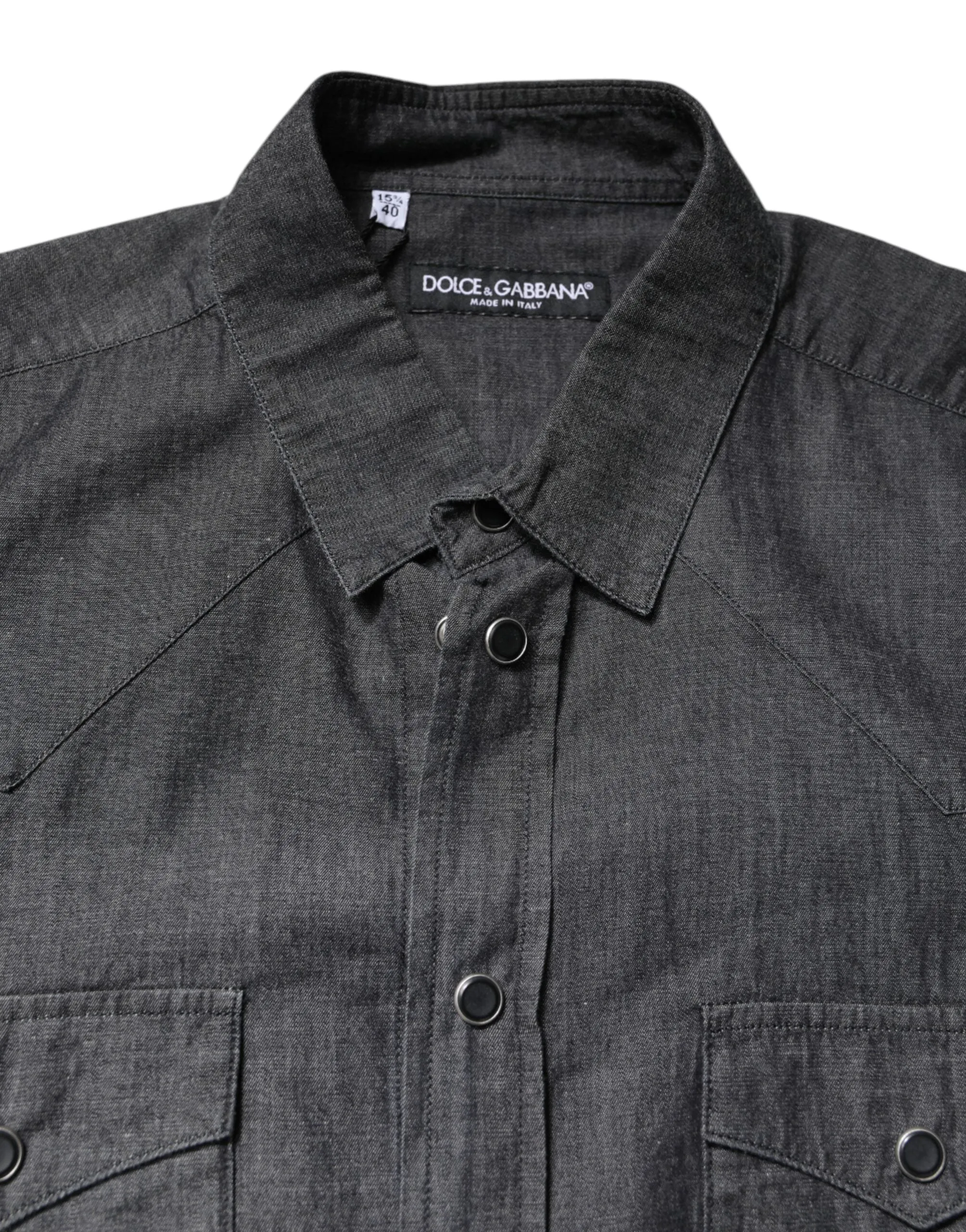 Gray Cotton Long Sleeves Casual Shirt