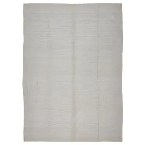Grey Modern Silk Cotton Blend Rug - 10' x 14'